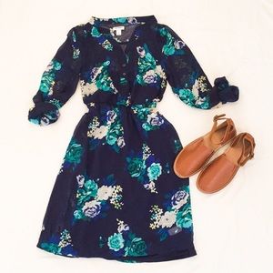 Blue Floral Summer Dress